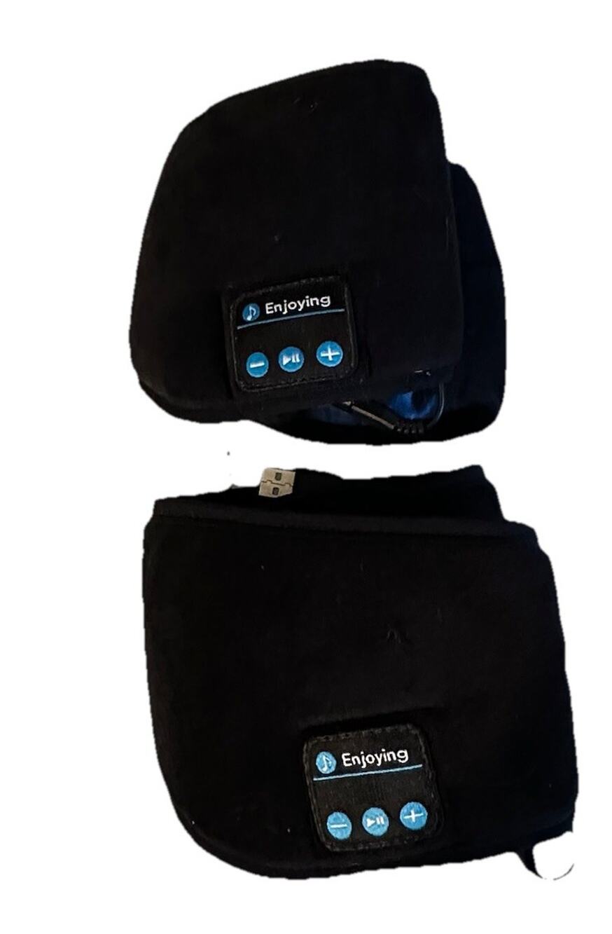Bluetooth Eye Mask Headphone Sleep Black Set of Two